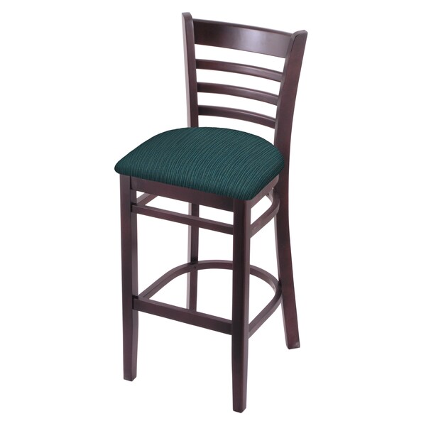 25" Counter Stool, Dark Cherry Finish, Graph Tidal Seat